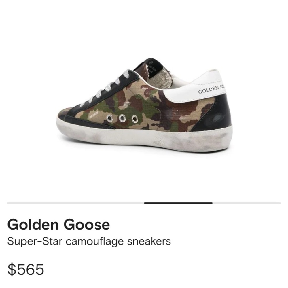 Golden Goose Super-Star Camouflage Sneakers with Pink Star - Picture 3 of 16